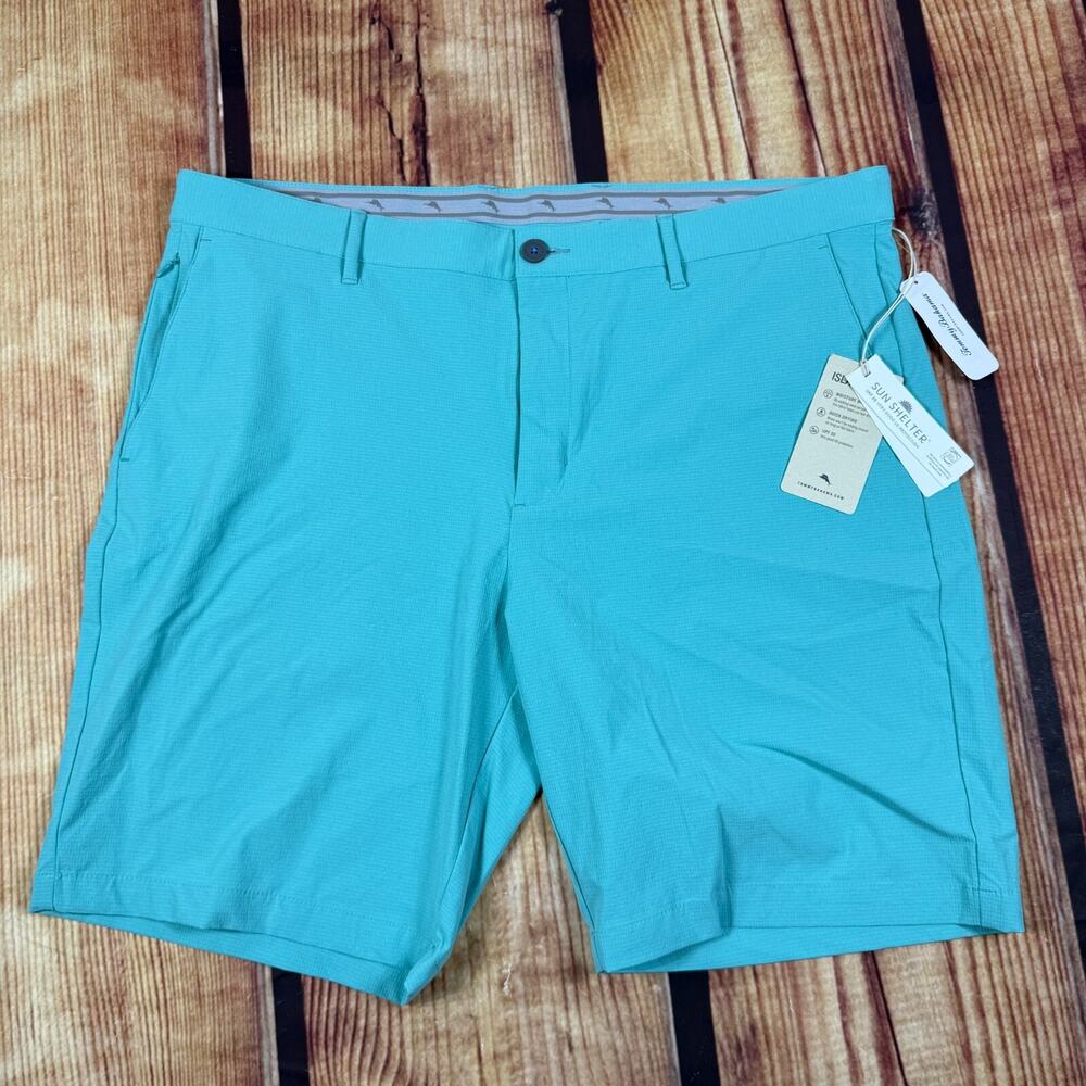 NWT Tommy Bahama Golf Shorts Mens 40 Frosted Jade Chip Shot 10" Island Zone UPF